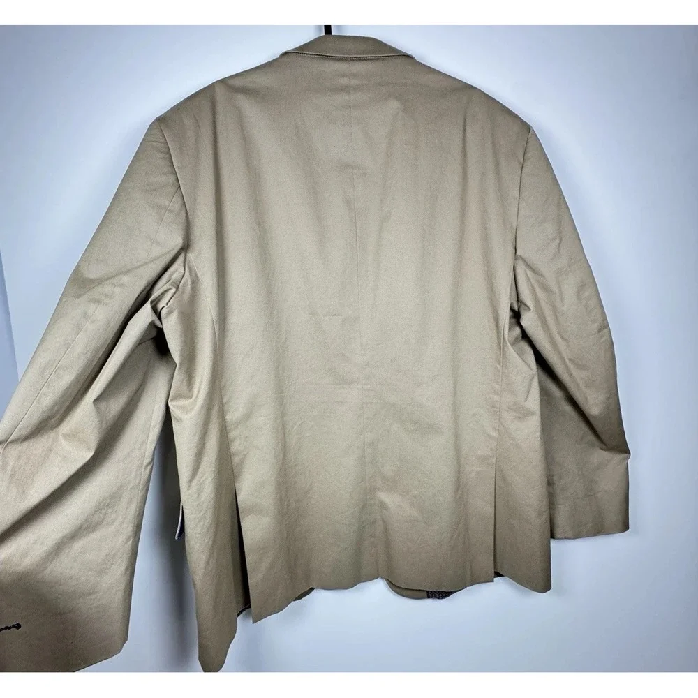 Madison Modern Fit Men's Sport‎ Coat Blazer 46/48 XL Beige Cotton Preppy